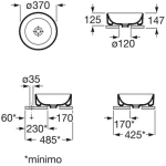 Roca A32768J000 ONA 檯上洗手盆